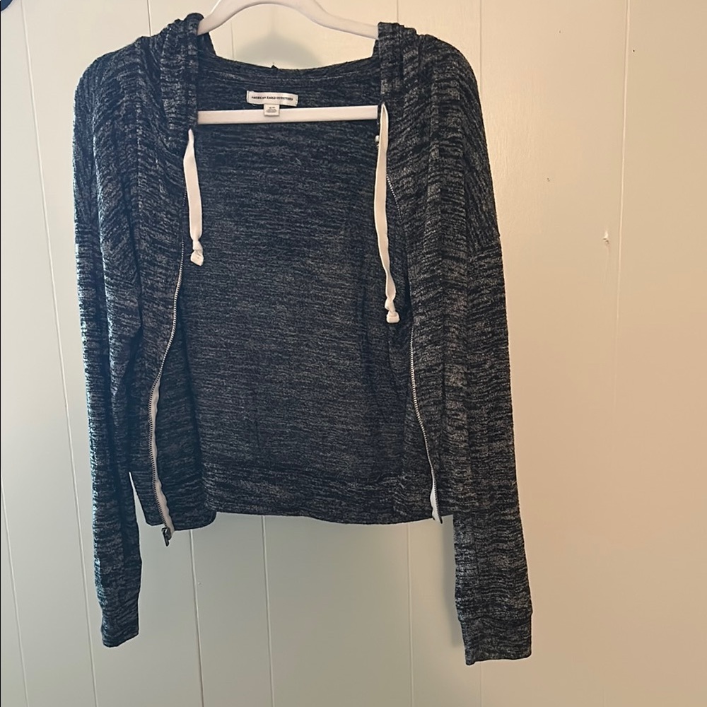 American Eagle Gray Zip-Up Hoodie